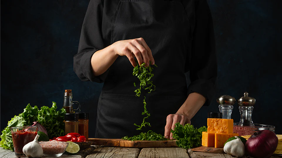 Chef preparing fresh food